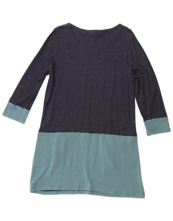 WHITE STUFF Abito a trapezio da donna UK 16 Large blu navy color block