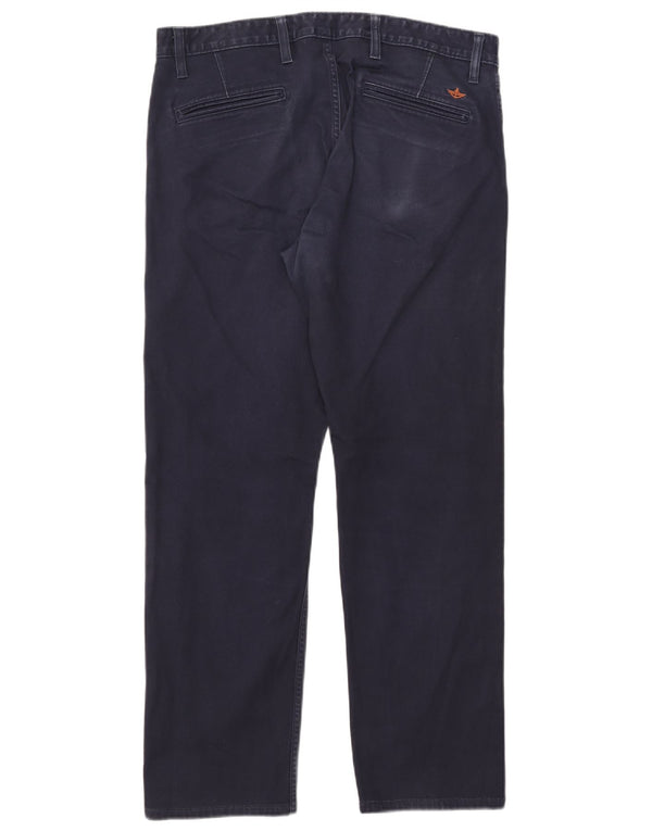 Pantaloni chino dritti da uomo Dockers W34 L28 cotone blu navy