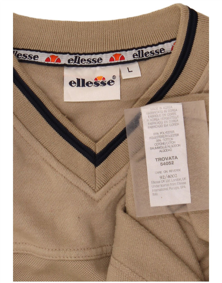 ELLESSE Felpa da uomo Maglione grande Poliestere beige