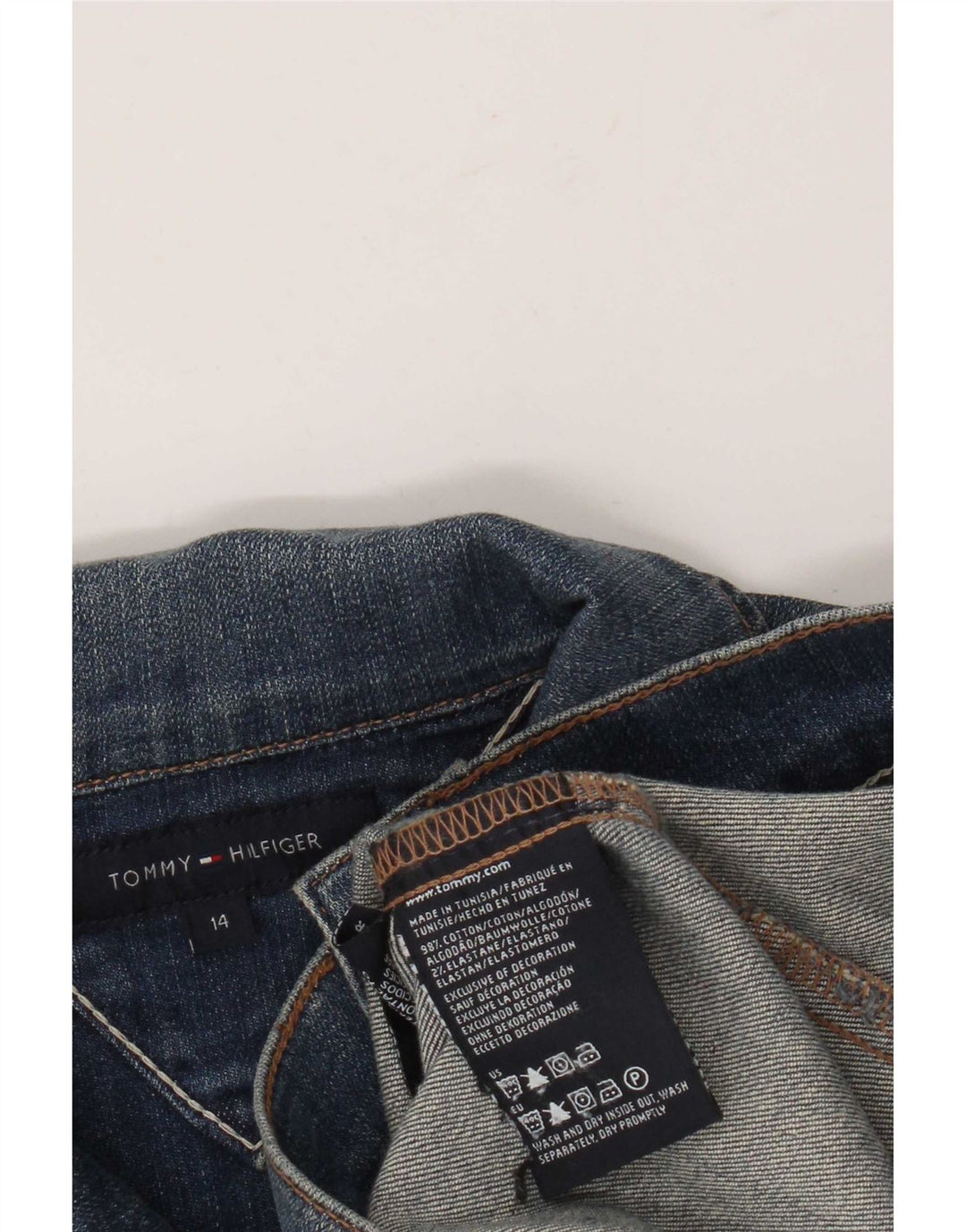 Giacca in denim da donna Tommy Hilfiger US 14 XL cotone blu