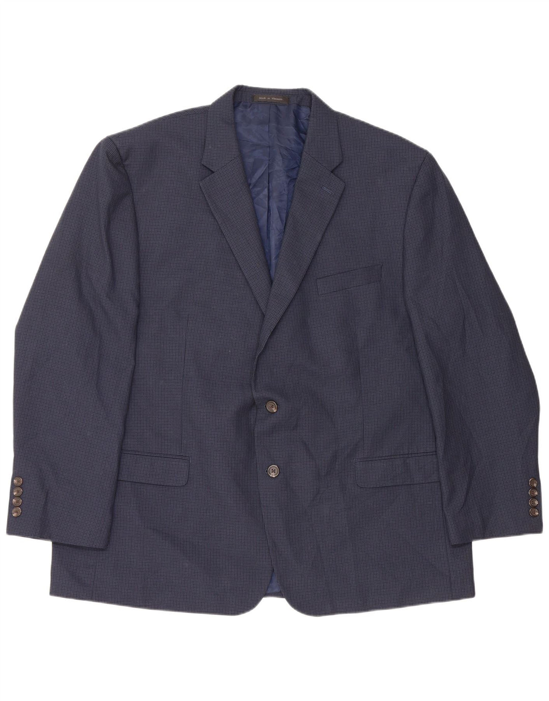Giacca blazer da uomo Chaps EU 50 grande poliestere pied de poule blu navy