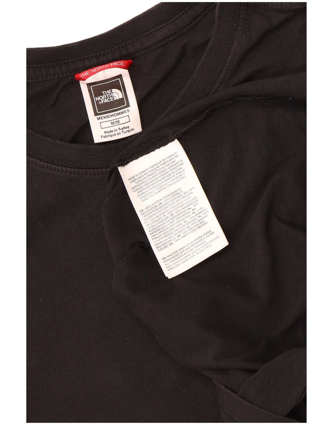 THE NORTH FACE T-shirt grafica da uomo Top in cotone nero medio