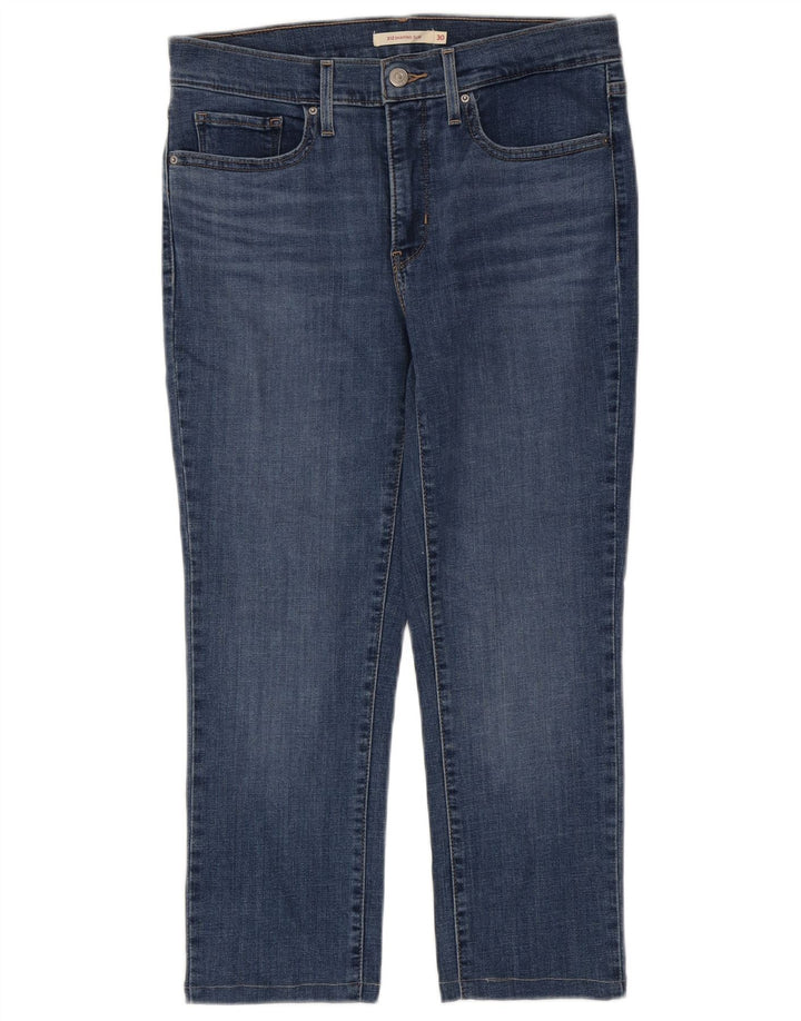 Levi's Donna 312 Crop Shaping Jeans Slim W30 L24 Cotone Blu
