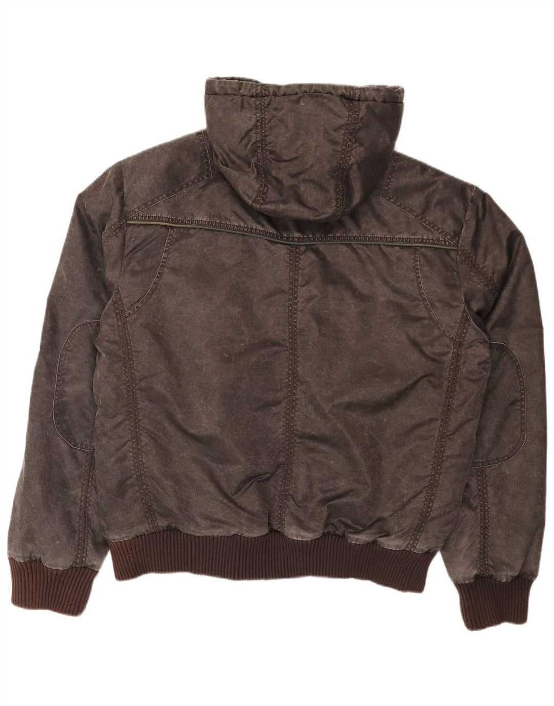 Giubbotto bomber con cappuccio da uomo Mustang UK 42 XL Marrone Poliammide