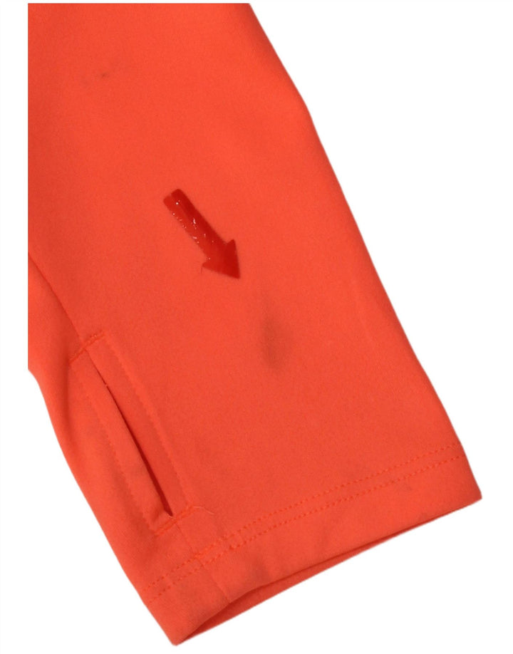 Top della tuta da ginnastica Nike Dri Fit Graphic Pullover UK 10 Small Arancione