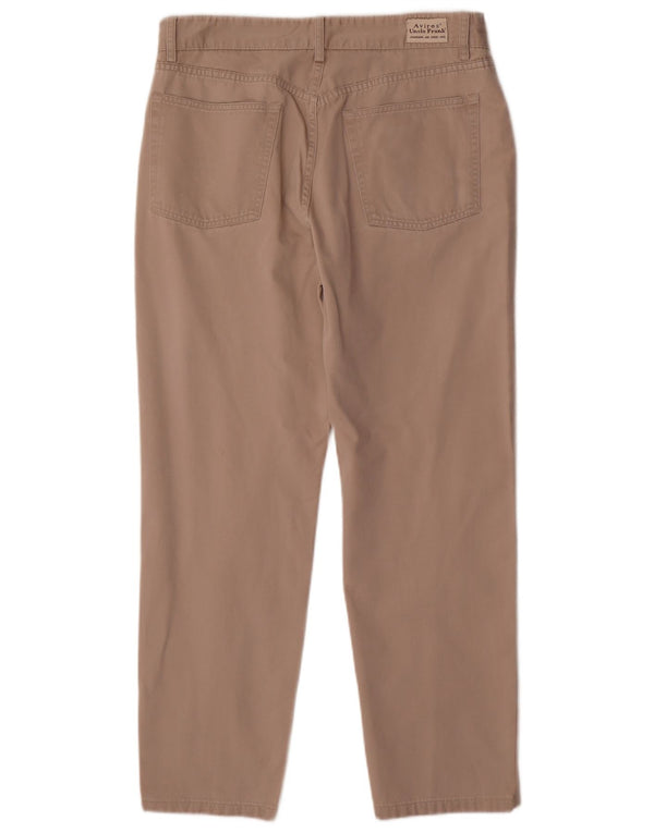 Pantaloni casual dritti da uomo Avirex W32 L28 in cotone beige