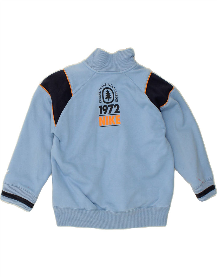 NIKE Boys Graphic Tracksuit Top Jacket 6-7 Years Large Blue Colourblock Vintage Nike and Second-Hand Nike from Messina Hembry 