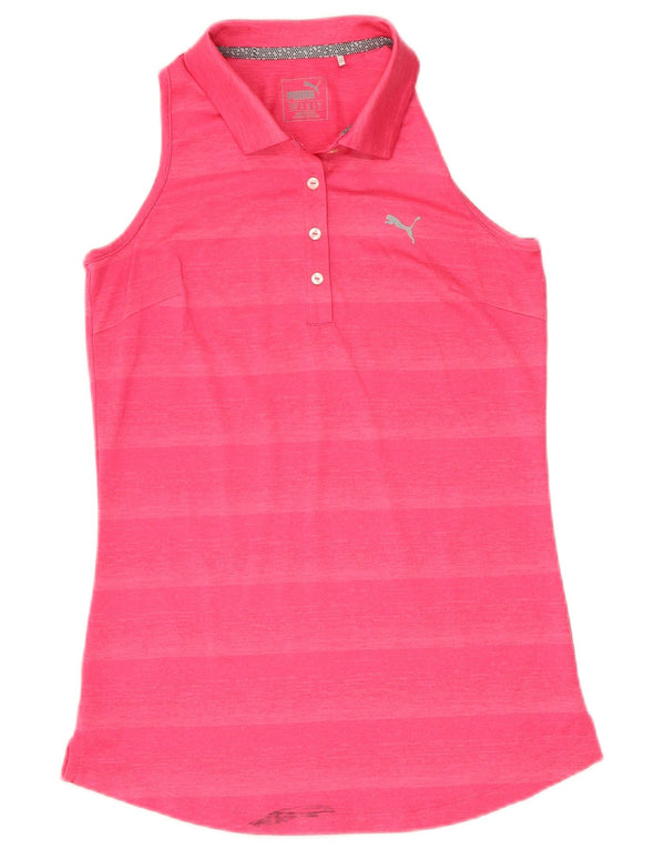 Polo senza maniche da donna Puma UK 8 Small Pink Striped