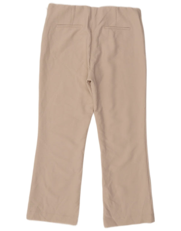 Pantaloni casual bootcut a vita alta da donna Zara XL W38 L28 Beige