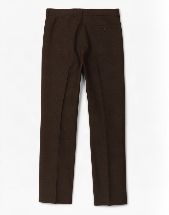 Pantaloni da abito con pegging da uomo Marks & Spencer W32 L31 poliestere marrone