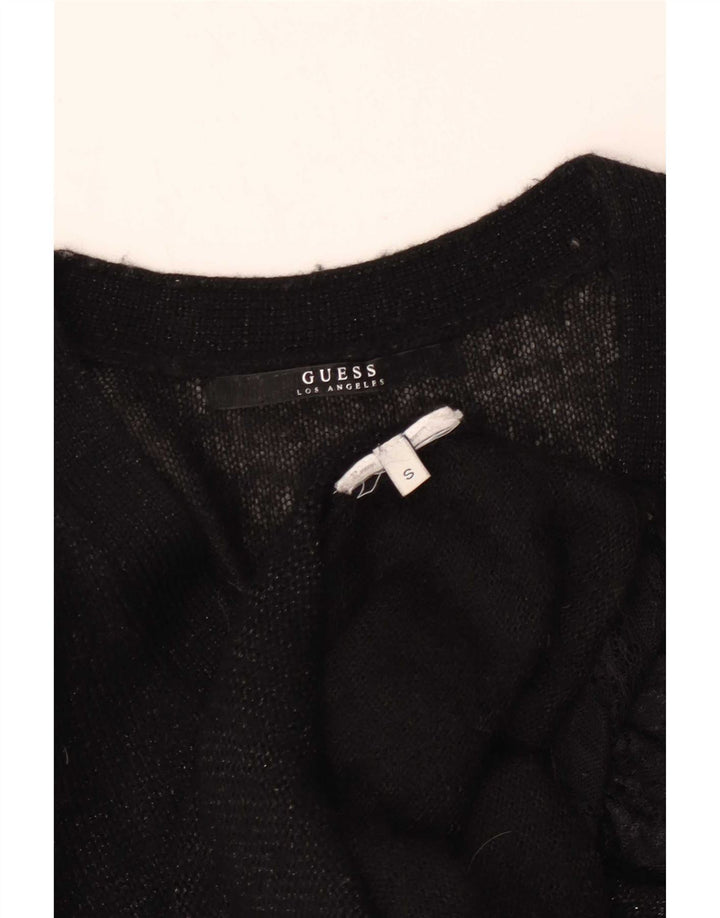 Maglione cardigan lungo da donna Guess UK 10 piccolo nero screziato