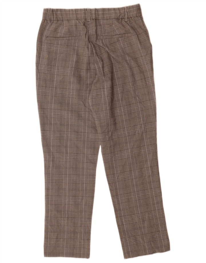 Pantaloni da abito slim corti Zara da donna piccoli W26 L24 pied de poule grigi
