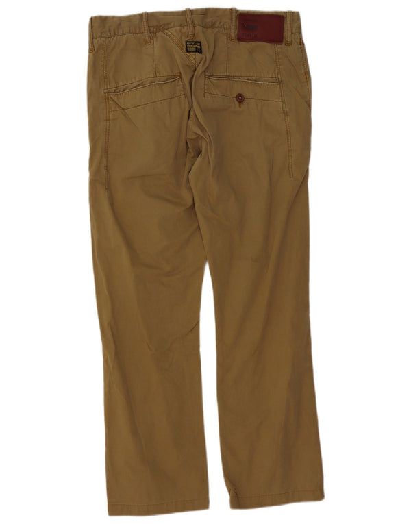 Pantaloni chino dritti da uomo G-Star W32 L27 cotone marrone