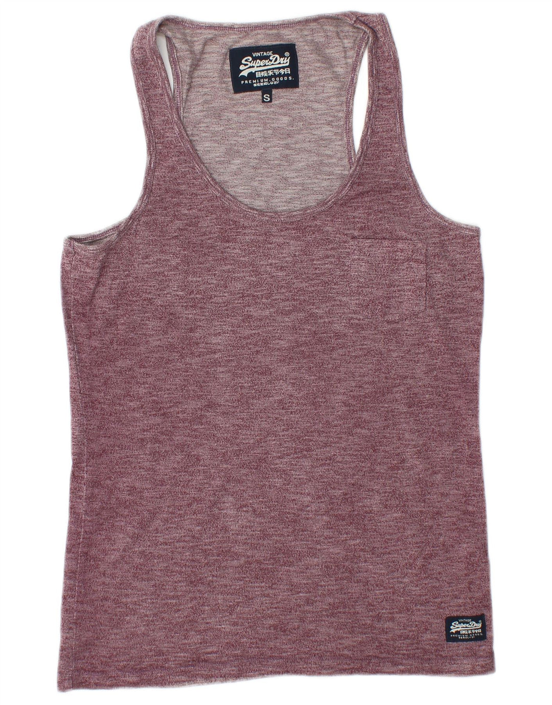 Canottiera da uomo SUPERDRY piccola in cotone bordeaux