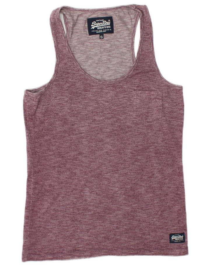 Canottiera da uomo SUPERDRY piccola in cotone bordeaux