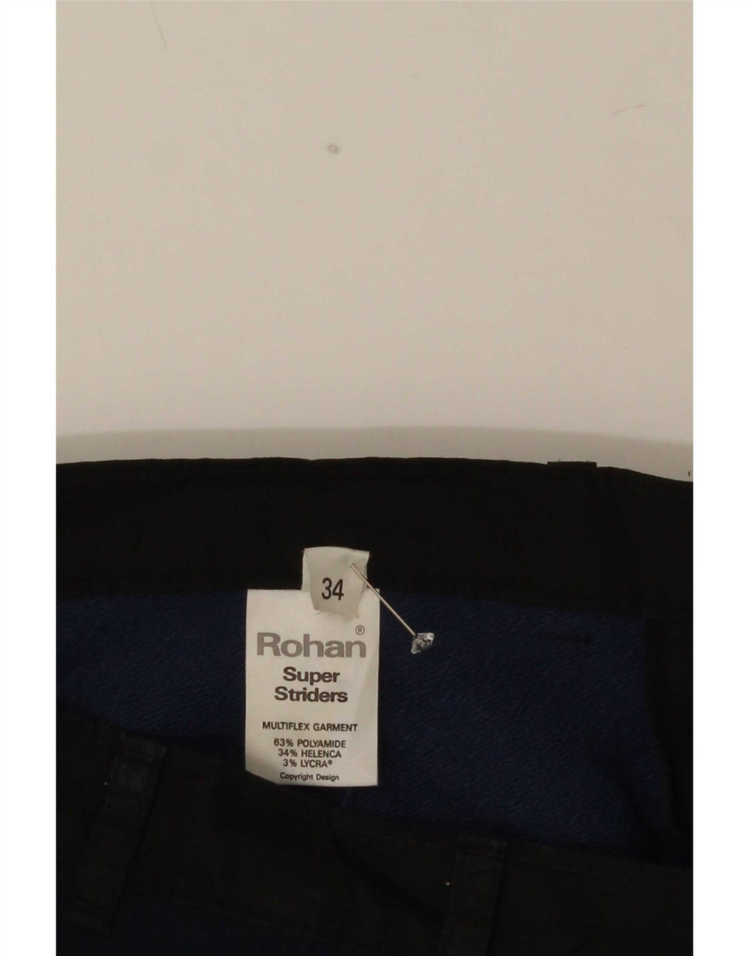 Pantaloncini bermuda cargo da uomo Rohan grandi W34 blu navy in poliammide
