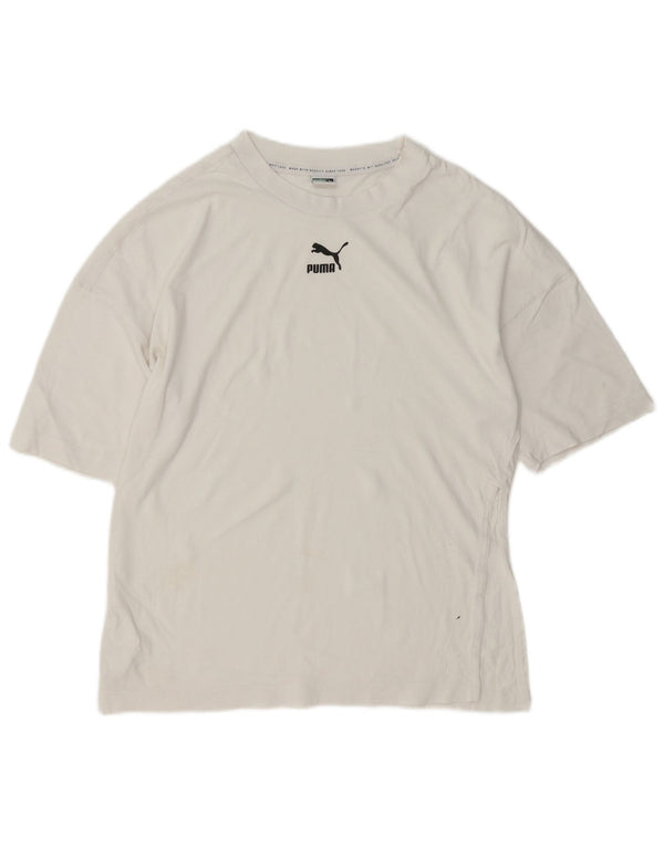 T-shirt da uomo Puma Top XS in cotone bianco