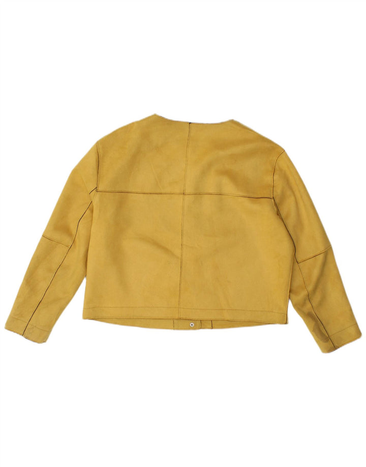 Giubbotto bomber corto da donna Zara UK 16 grande giallo