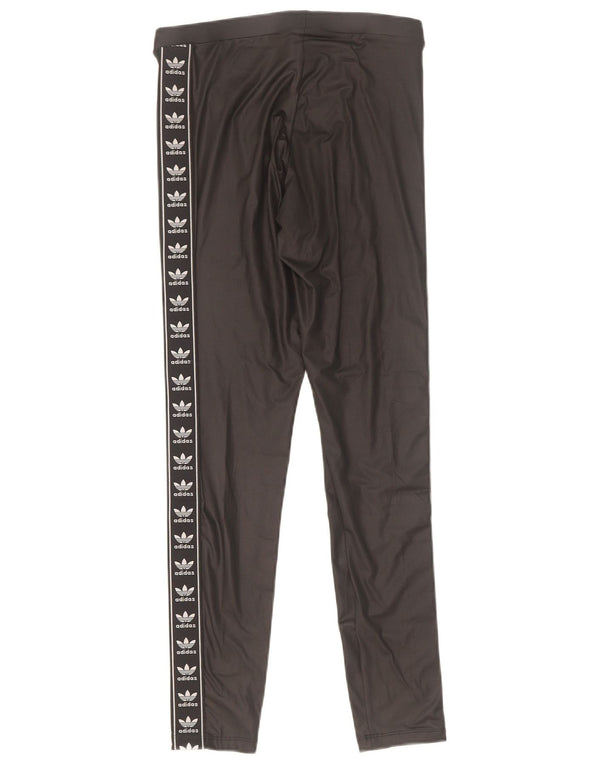 Leggings grafici da donna Adidas UK 10 piccoli poliestere nero