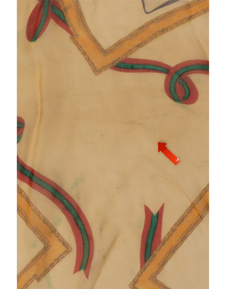 DOLCE & GABBANA Womens Square Scarf One Size Beige Geometric Silk Vintage Dolce & Gabbana and Second-Hand Dolce & Gabbana from Messina Hembry 