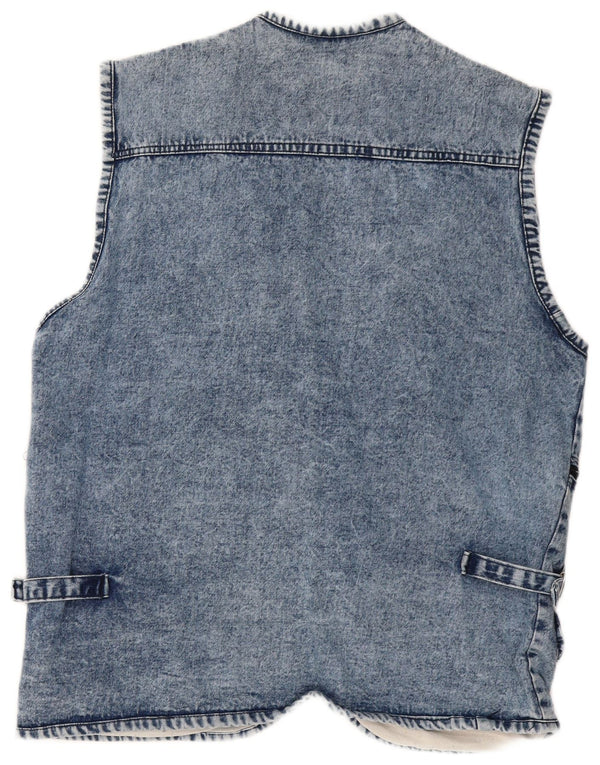 Gilet in denim da uomo VINTAGE UK 44 2XL Blu