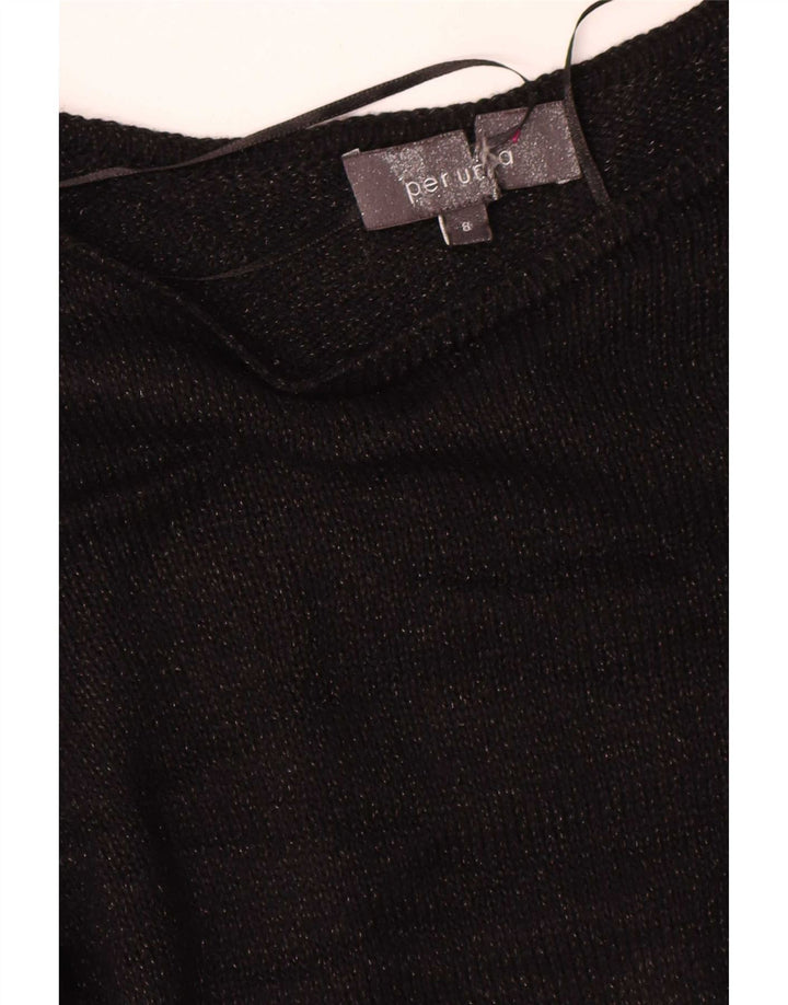 Maglione maglione con scollo a barca Marks & Spencer da donna Per Una UK 8 piccolo nero