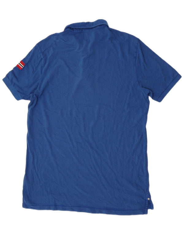 Polo grafica da uomo Napapijri 2XL in cotone blu