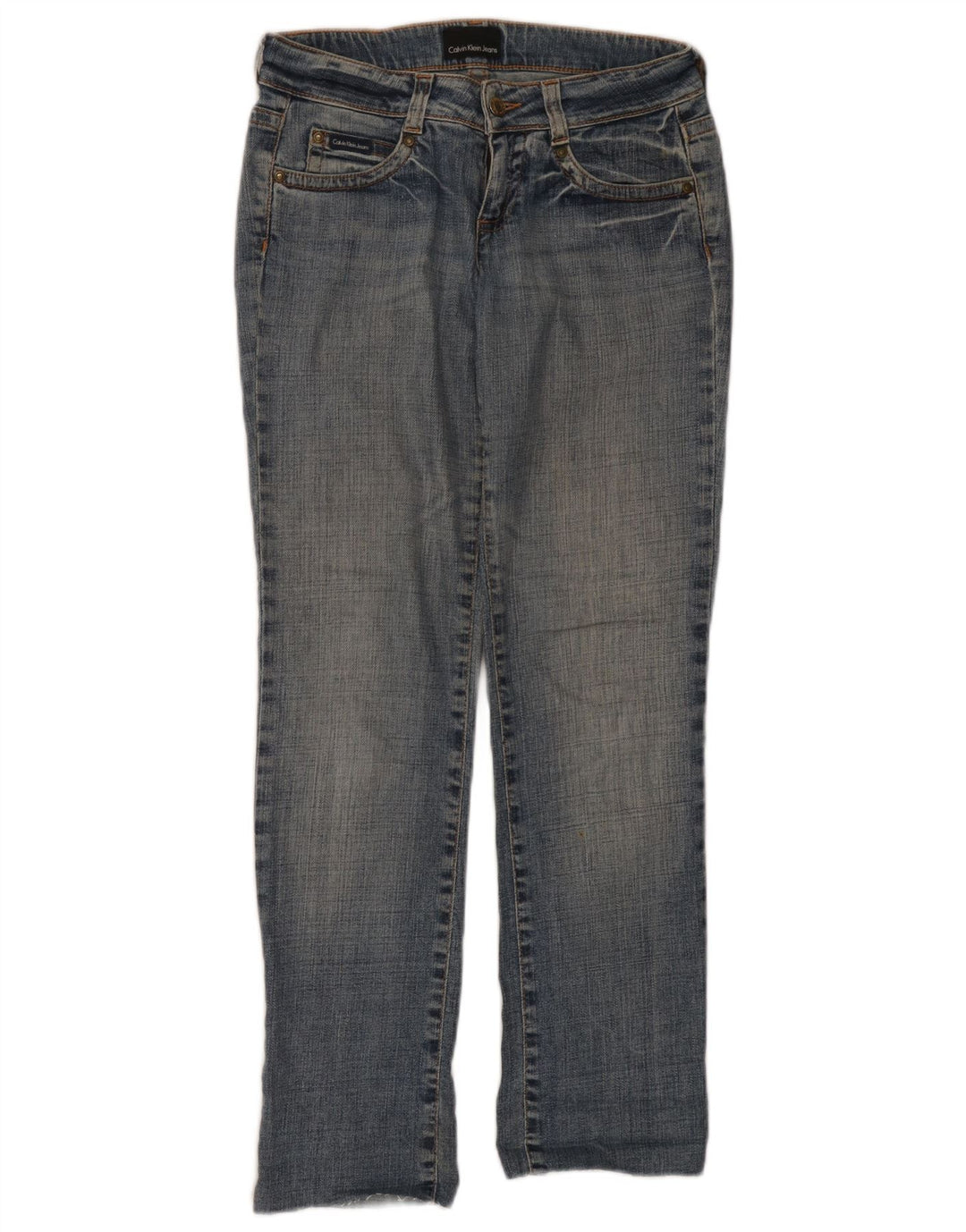 Jeans slim da donna Calvin Klein W26 L30 cotone blu