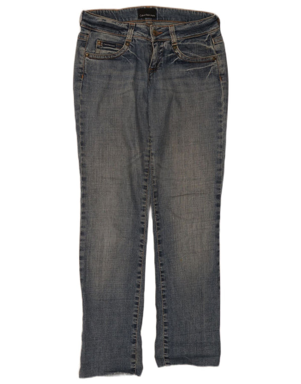 Jeans slim da donna Calvin Klein W26 L30 cotone blu