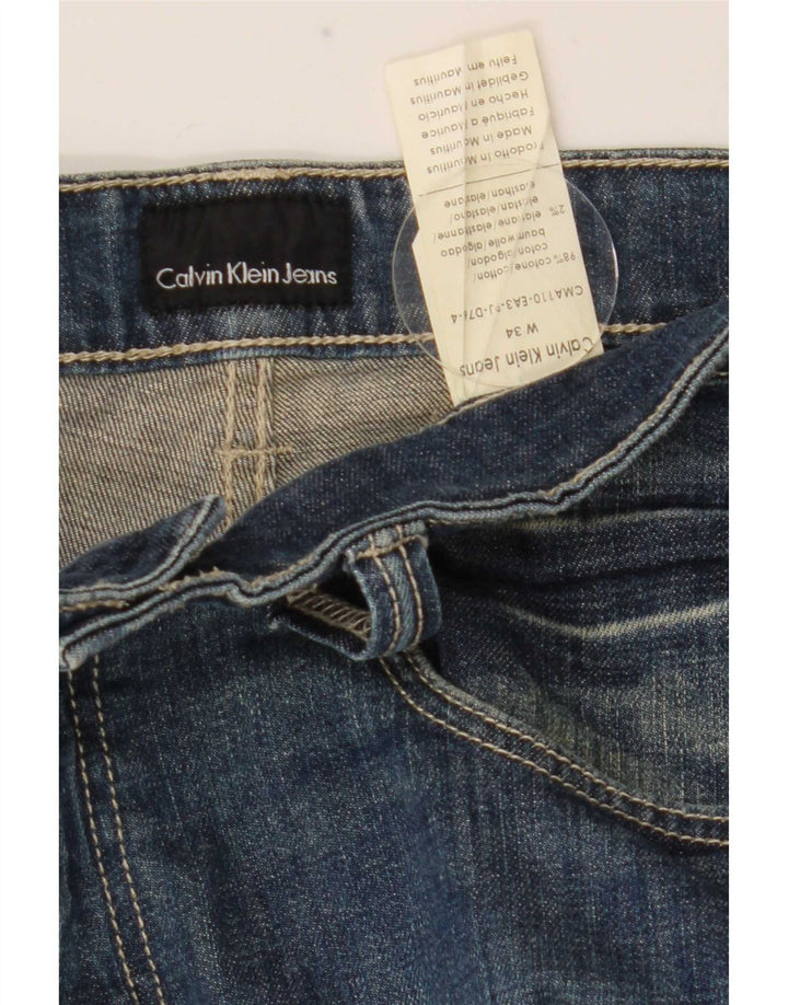 Jeans dritti da uomo Calvin Klein W34 L34 cotone blu
