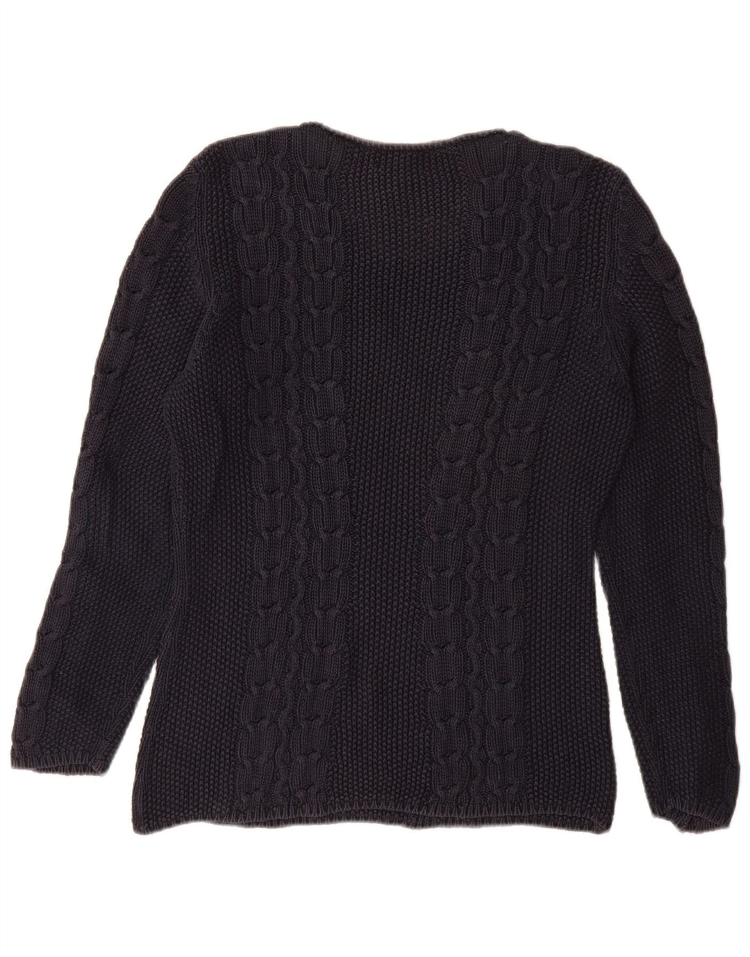 Maglione maglione con scollo a barca da donna SISLEY UK 14 medio blu navy