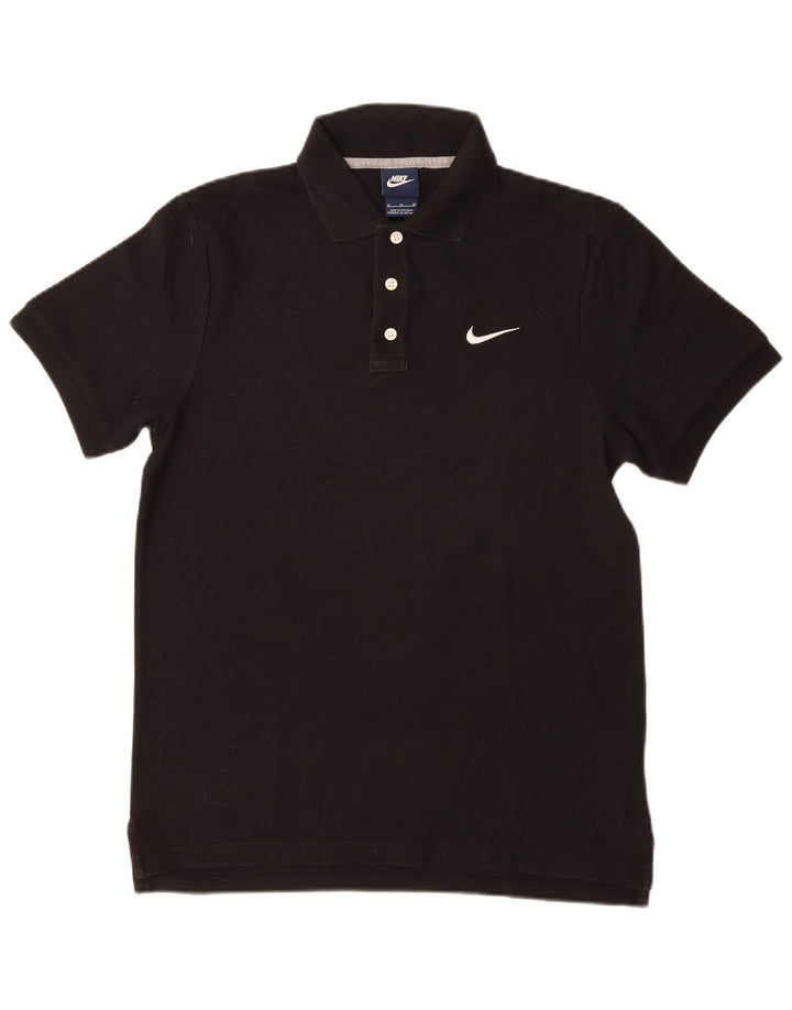 Polo Nike da uomo in cotone nero medio