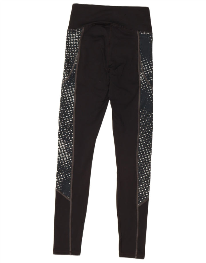 UNDER ARMOUR Womens Leggings UK 4 XS  Black Spotted