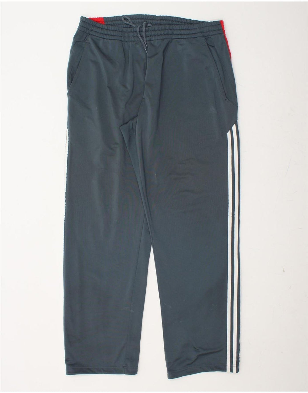 Pantaloni da tuta da uomo ADIDAS UK 42/44 Large Blu Colourblock Poliestere