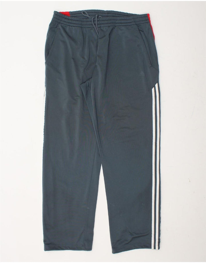 Pantaloni da tuta da uomo ADIDAS UK 42/44 Large Blu Colourblock Poliestere