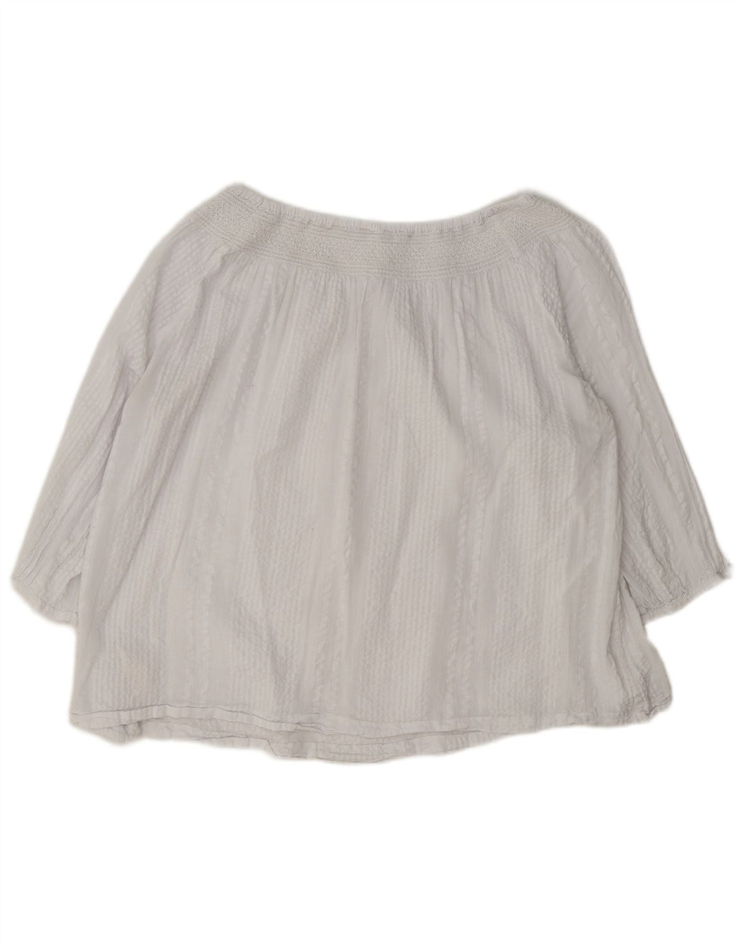 Fat Face Camicetta oversize da donna con maniche a 3/4 Top UK 12 Cotone bianco medio