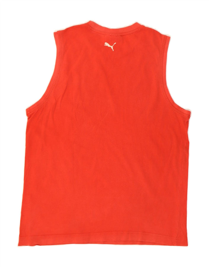 PUMA Womens Graphic Vest Top UK 18 XL Red Cotton Vintage Puma and Second-Hand Puma from Messina Hembry 