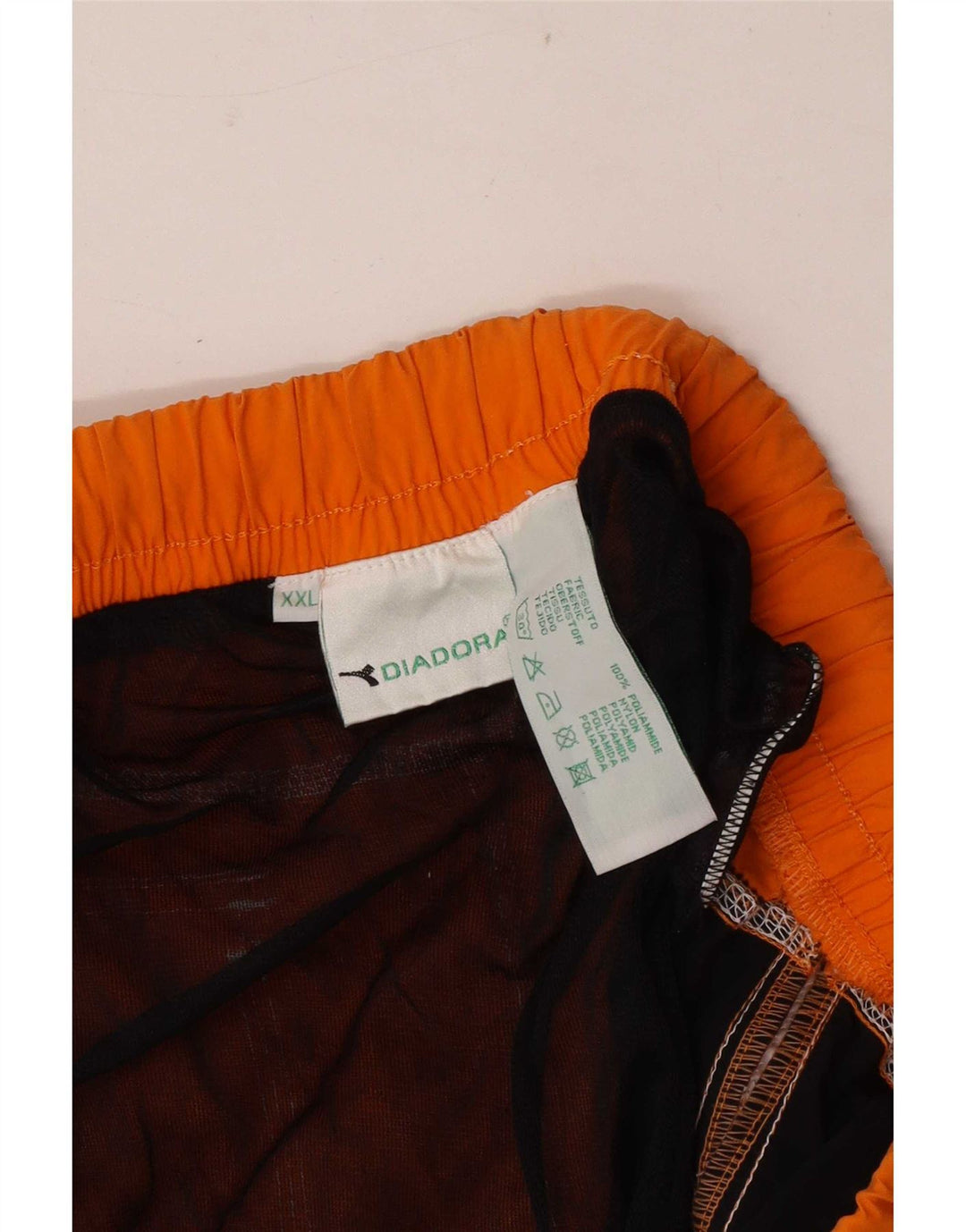 Pantaloncini da bagno regolari da uomo Diadora 2XL Arancione Colourblock in poliammide