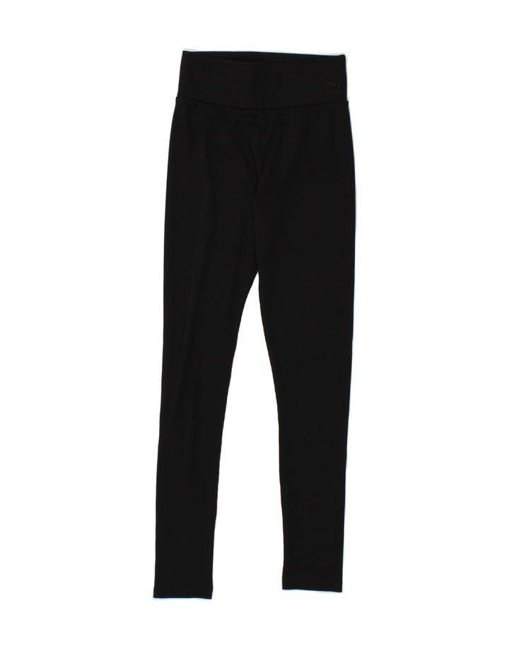 PUMA Womens Leggings UK 10 Small  Black Vintage Puma and Second-Hand Puma from Messina Hembry 