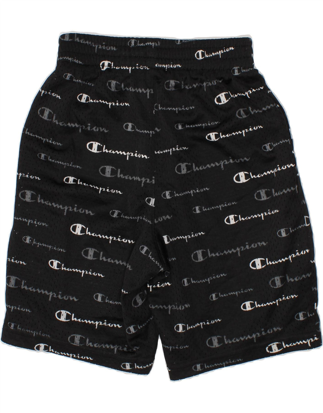 CHAMPION Boys Graphic Sport Shorts 7-8 Years Black Polyester Vintage Champion and Second-Hand Champion from Messina Hembry 