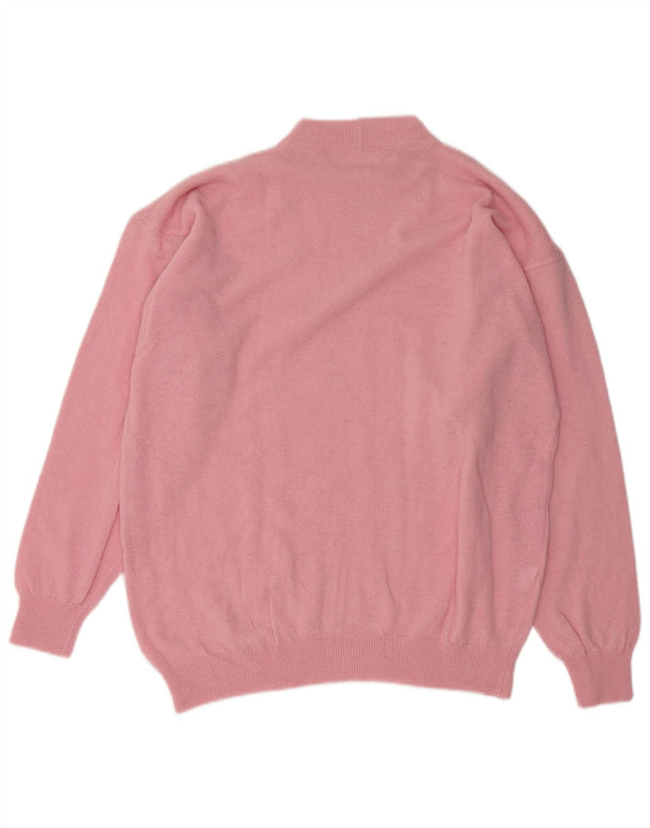 Maglione maglione girocollo da donna VINTAGE UK 18 XL Rosa