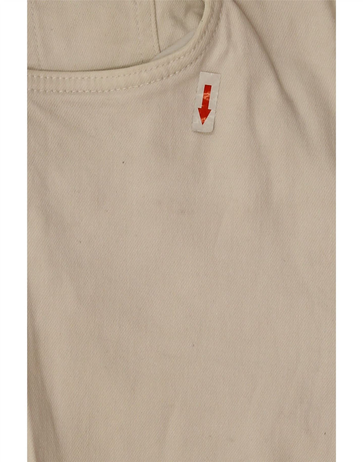 Jeans bootcut dritti da donna Zara EU 38 Small W28 L26 cotone bianco sporco