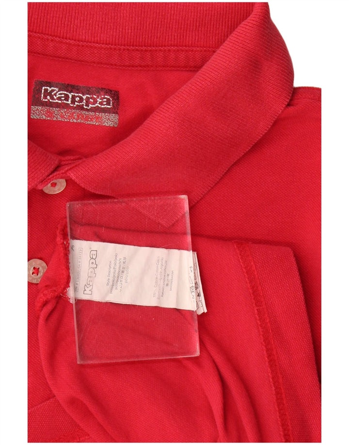 Polo KAPPA da uomo XL in cotone rosso