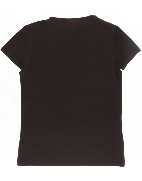 T-shirt grafica da donna Guess Top UK 8 Small in cotone nero