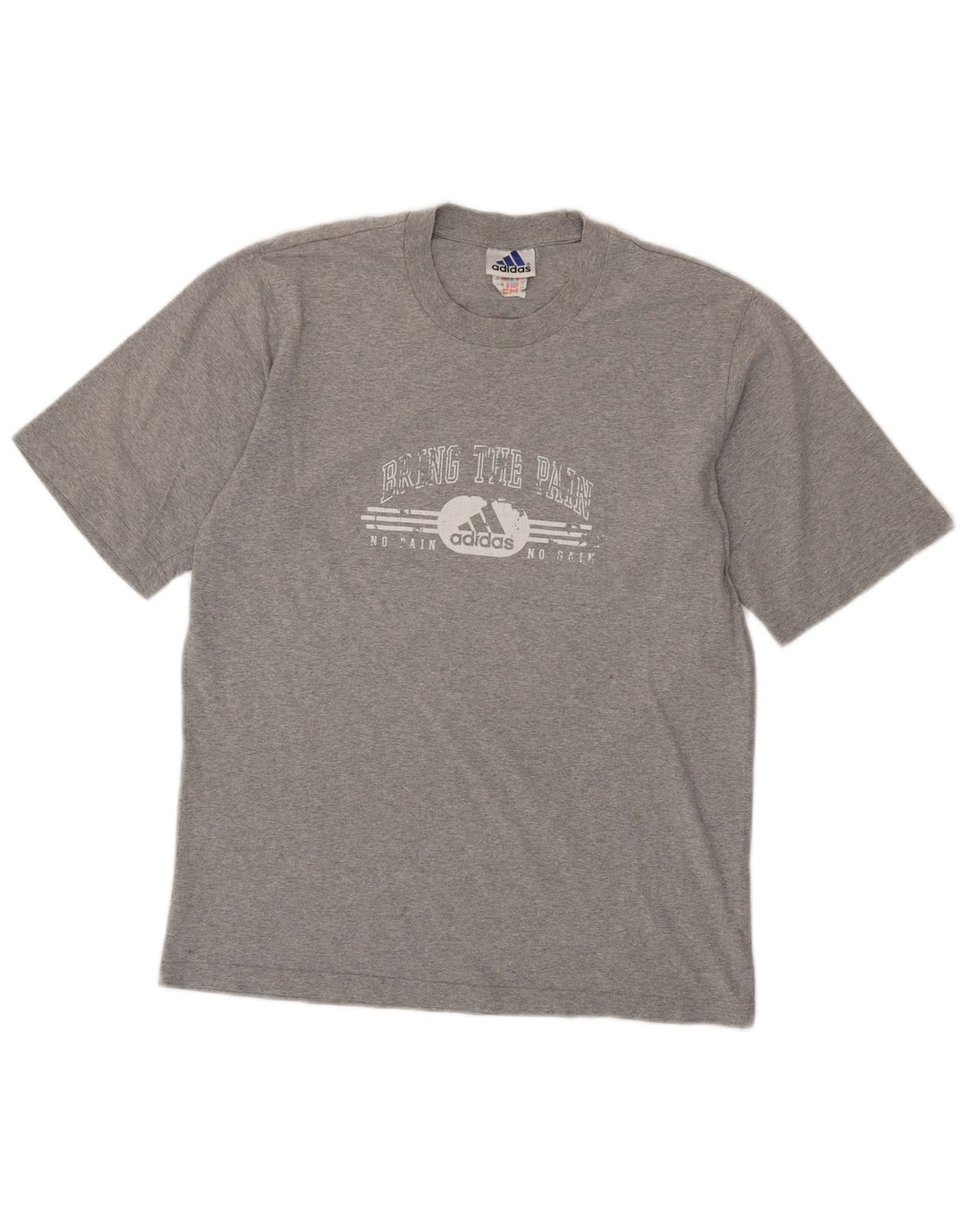 T-shirt grafica da uomo ADIDAS Top piccola in cotone grigio
