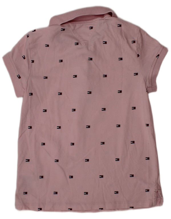 Polo grafica per bambina Tommy Hilfiger 8-9 anni in cotone rosa medio