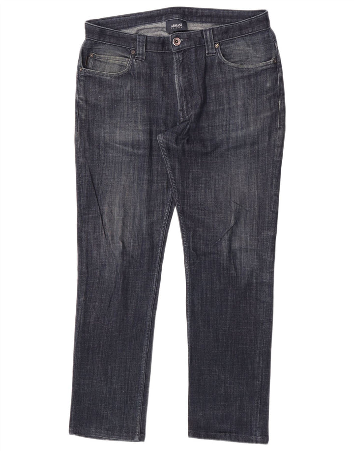 Jeans dritti da uomo Armani W33 L29 cotone blu
