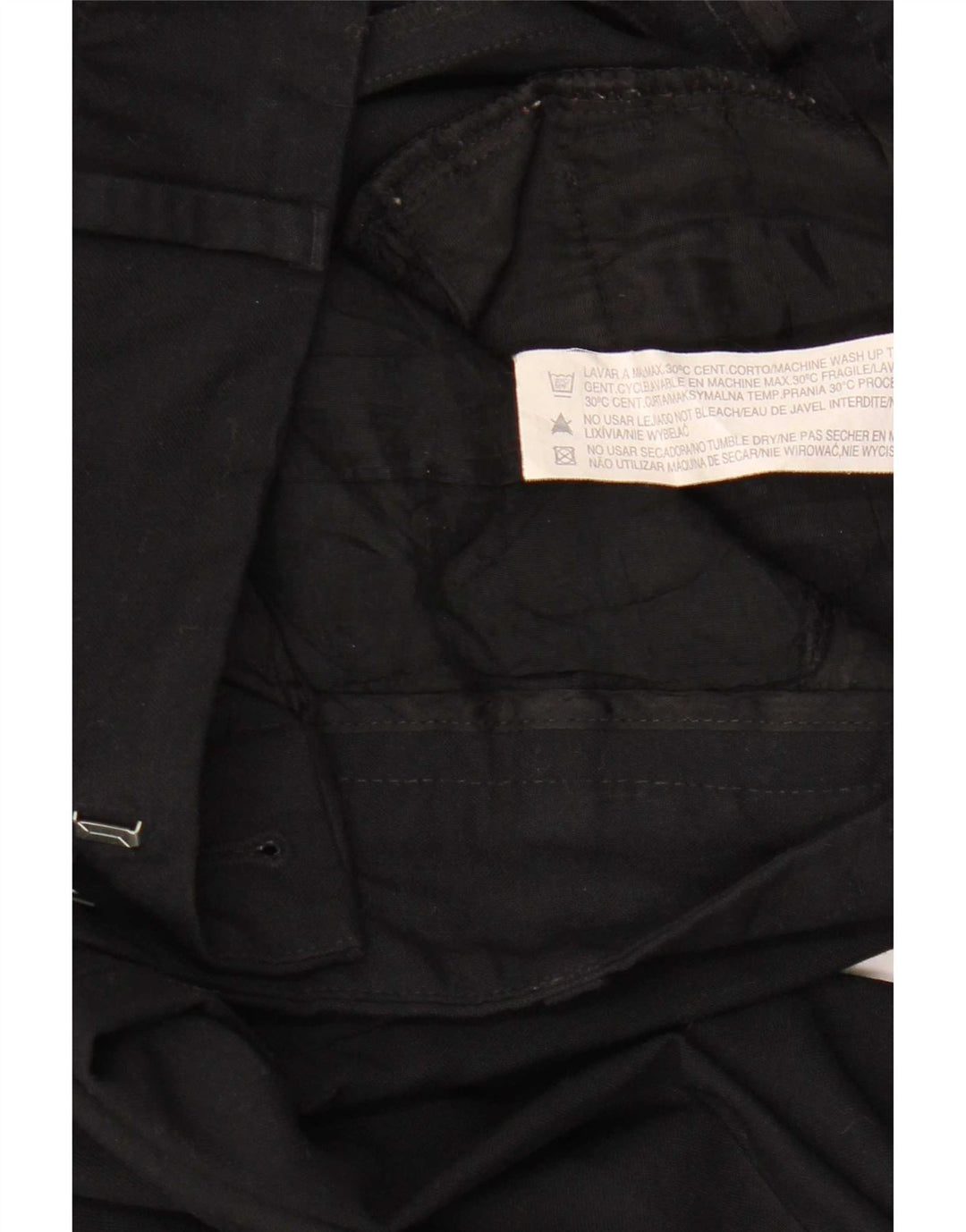 Pantaloni chino bootcut da donna Zara EU 38 Small W28 L32 poliestere nero