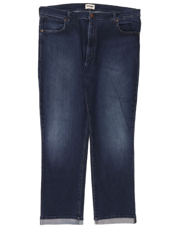 Jeans dritti da uomo Wrangler Texas W44 L32 cotone blu navy
