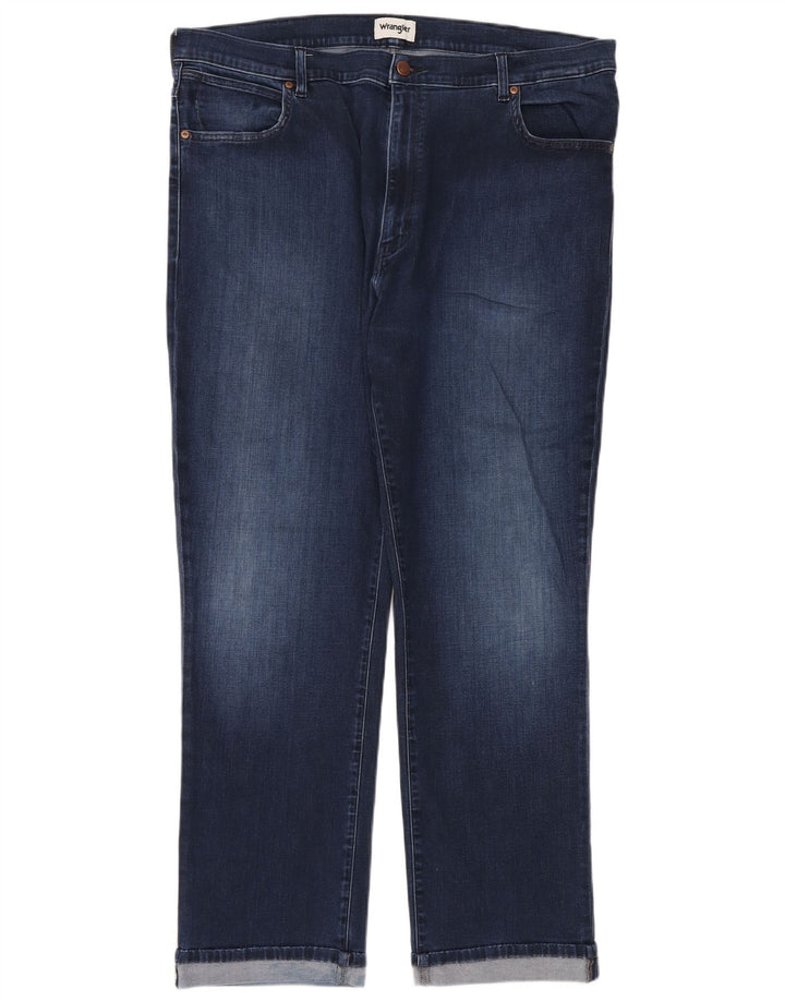 Jeans dritti da uomo Wrangler Texas W44 L32 cotone blu navy